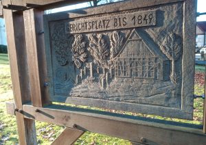 Eine Tafel in Mellrich
